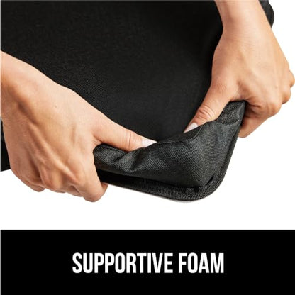 Gorilla Grip Cushion Lap Desk and Gel Memory Foam Wrist Rest, Lap Desk Fits 15 Inch Laptop, Comfortable Foam, Wrist Rest Includes Mousepad Rest, Both in Gray, 2 Item Bundle