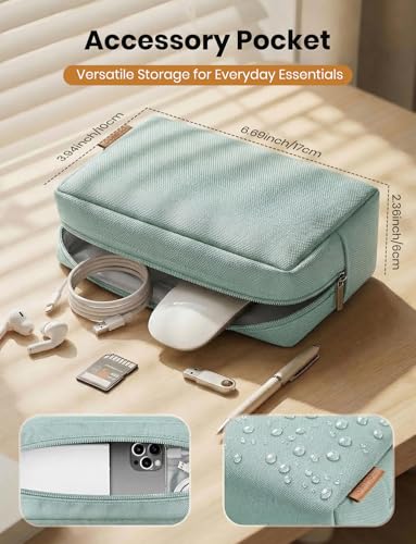 DOMISO Laptop Case Laptop Sleeve Cover Compatible with 15 inch MacBook Air M4/A3241 2025, M3/A3114,M2/A2941,15 inch MacBook Pro A1990 A1707,Compatible with Dell XPS 15 Plus with Small Case,Mint Green - color: Mint Green, size: 14 inch