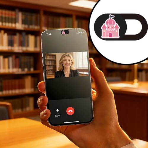 6Pcs 6 Styles Camera Cover Slide Cute 0.04 Inch Privacy Guard Accessories, Thin Camera Privacy Blocker Castle Princess Pattern for Laptop Desktop Computer Tablet Notebook Home Office Use - color: Castle Princess