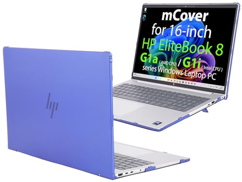 mCover Case Only Compatible for 2025～2026 16" HP EliteBook 8 G1a (AMD) | G1i (Intel) 16 inch Windows Notebook AI PC (Not for Other HP Models)- Blue - color: Blue