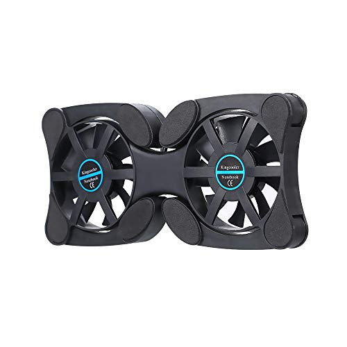 QUZHI Mini Portable Folding Foldable USB Dual Fan Cooler Cooling Pad for PC Laptop Notebook 7