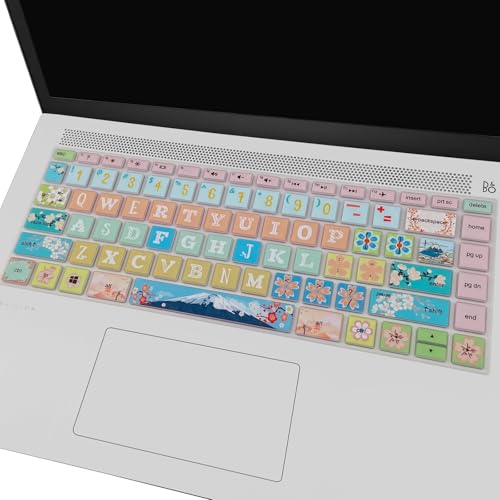 Keyboard Cover for HP 14" Laptop/HP Pavilion x360 14M-BA/CD 14M-DH 14-BF 14-cm 14-CF 14-DF 14-dk 14-DS 14-dq 14-FQ Series, 14-dq0020nr/dq0030nr, 14-fq1025nr/fq0033dx, Sakura - color: Sakura