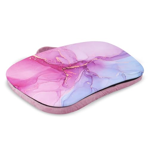 Lap Laptop Desk - Portable Lap Desk with Pillow Cushion, Fits up to 15.6 inch Laptop for Home Office Students Use as Computer Laptop Stand, Book Tablet((1-Purple Blue Splash Ink) - color: 1-purple Blue Splash Ink
