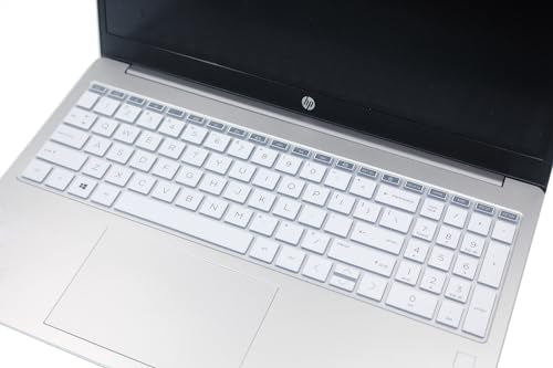 Keyboard Skin Compatible for 15.6" HP Laptop 15-fc 15-fd 15t-fd 15z-fc Series, HP Pavilion 15 15-eg/eh/er 15t-eg200/eg300 15z-eh300 Series, HP Pavilion 17z 17z-cp000 17z-ca200 17-cn 17-cp (White) - color: White