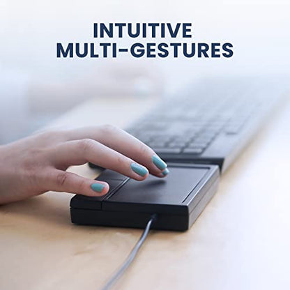 Perixx PERIPAD-504 Wired USB Touchpad, Portable Trackpad for Desktop and Laptop User, Large Size,Big - size: Big - Wired
