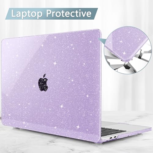 May Chen Compatible with MacBook Pro 13 inch Case 2022 2021 2020 Release A2338 M2 M1 A2251 A2289, Plastic Hard Shell Case Keyboard Cover for MacBook Pro 13 Touch Bar Fits Touch ID, Shining Purple - color: Shining Purple
