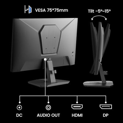 SANSUI 24 Inch Gaming Monitor 180Hz, DP 1.4 & HDMI 2.0 Ports High Refresh | Rate Computer Monitor, Racing FPS RTS Modes, 1ms Response Time 110% sRGB (ES-G24F4, HDMI Cable Included) - size: 24 inch