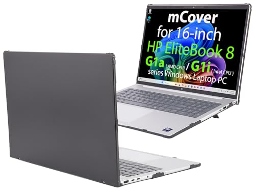 mCover Case Only Compatible for 2025～2026 16" HP EliteBook 8 G1a (AMD) | G1i (Intel) 16 inch Windows Notebook AI PC (Not for Other HP Models)- Black - color: Black