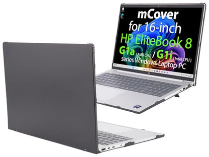 mCover Case Only Compatible for 2025～2026 16" HP EliteBook 8 G1a (AMD) | G1i (Intel) 16 inch Windows Notebook AI PC (Not for Other HP Models)- Black - color: Black