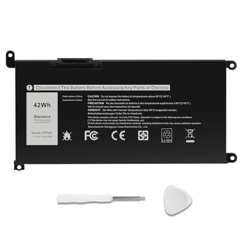 TREE.NB 42Wh JPFMR Laptop Battery Replacement for Dell Chromebook 3100 3400 2-in-1 5488 5493 5593 P90F Series Notebook 0JPFMR 7MT0R 7MTOR 16DPH 7T0D3 07T0D3 DN33X RDNP5 65N6H - size: 7.52x4.09x0.24inch JPFMR