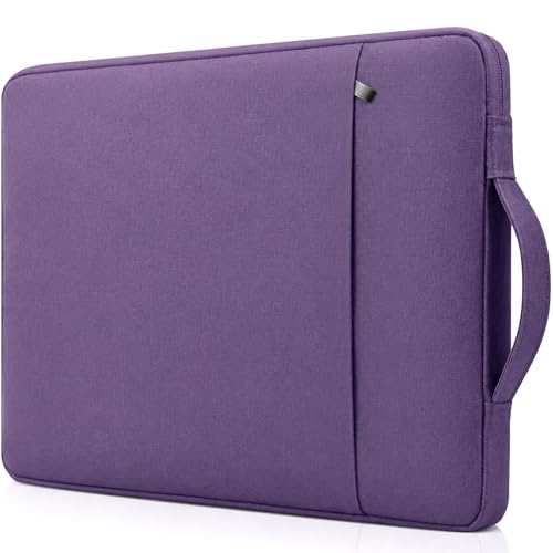 RAINYEAR 16 inch Laptop Sleeve Carrying Case with Handle & Pocket, Purple | Protective Padded Polyester Laptop Sleeve Case Briefcase Handbag for 16 inch MacBook Pro/Max M1 M2 M3 M4 M5 - color: Purple, size: 16"