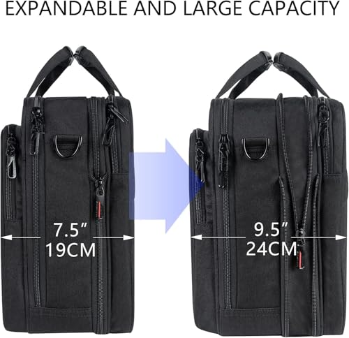 VANKEAN Laptop Briefcase Fits 15.6"-16" Laptop Slim Expandable Shoulder Bag