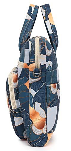 Laptop Shoulder Bag15.6inch women men Waterproof 16inch Computer Bags Women Business Office Work Bag Briefcase 14 inch case - color: Leaves