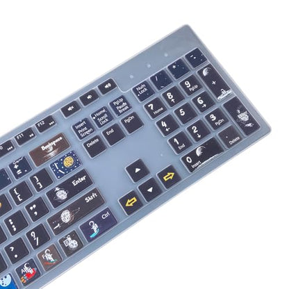 Keyboard Cover for Dell KM636 KB216 KB216t/d/p Keyboard, Dell Optiplex 3050 3240 5250 5460 7450 7050, Inspiron Desktop 3475 3477 3670 5400 5490 7700 7790 (Spaceman) - color: Spaceman