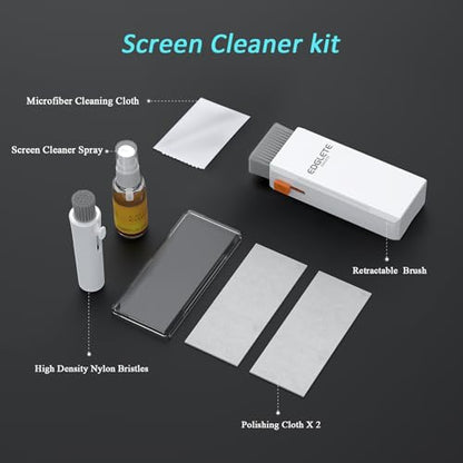 Edglete Car Screen Cleaner Spray and Wipe, Car Interior Detailing Kit | Screen Cleaning Tool for Touchscreen Display Dashboard, Car Detailing Brush for Tesla Jeep BMW Honda Benz Chevy