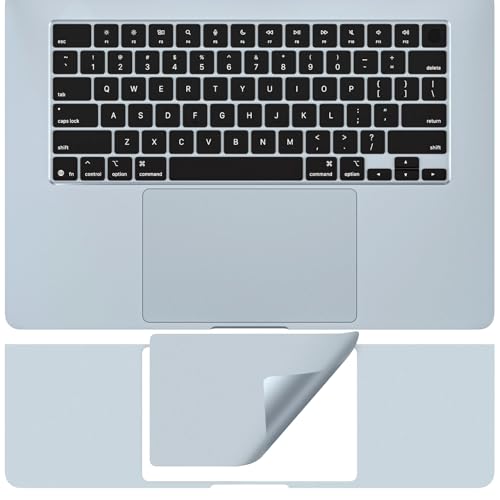 CaseBuy Palm Rest Protector Vinyl Skin Sticker for 2026 2025 MacBook Air 15 inch Laptop with M5 M4 Chip A3448 A3241 Anti-Dust Scratch-Resistant Keyboard Cover, Sky Blue - color: Sky Blue, size: MacBook Air 15" (2023-2026)