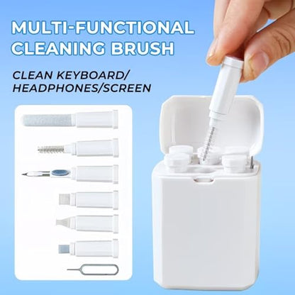 7-in-1 Cleaning Kit: Multifunctional Cleaning Tool Set (for AirPods, Keyboards, Mobile Phones, & Cameras) — Includes Multi-Purpose Deep-Cleaning Brushes and Portable Storage Case