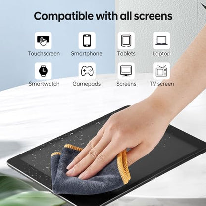 YTT Screen Cleaner Spray, Large Bottle Screen Cleaner kit | 2×100ml portable spray bottles, lint-free cloth, streak-free cleaner for LCD LED OLED TV, laptop, phone, car screen