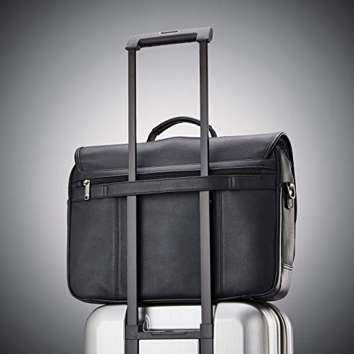Samsonite Classic Leather Flapover - color: Black