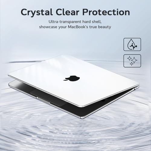 B BELK for MacBook Air 13 inch Case 2026-2022 M5 M4 M3 M2, Crystal Clear | Model A3449 A3240 A3113 A2681, Plastic Laptop Hard Shell for MacBook Air 13.6 inch Case & Keyboard Cover & Screen Protector - color: Crystal Clear