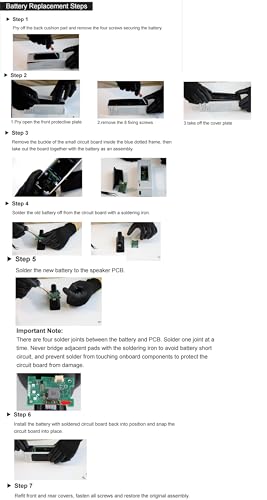 Fancy Buying 2297mAh 088796 088789 088772 080841 Replacement Battery for Bose Soundlink Mini 2/Soundlink Mini II Series - Hands-on Welding Required - size: 4.45*1.5*1.61inch 088796