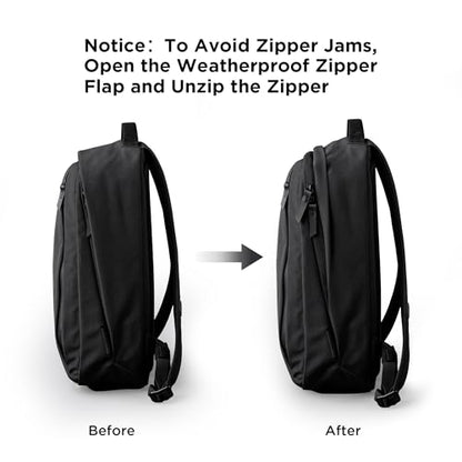 ALPAKA Metro Backpack 12L Compact Laptop Backpack Black | Laptop Sleeve Fits 14-inch Laptop, Internal Water Bottle pocket for Men and Women, Weatherproof Fabric Axoflux 300D - color: Black-axoflux 300d