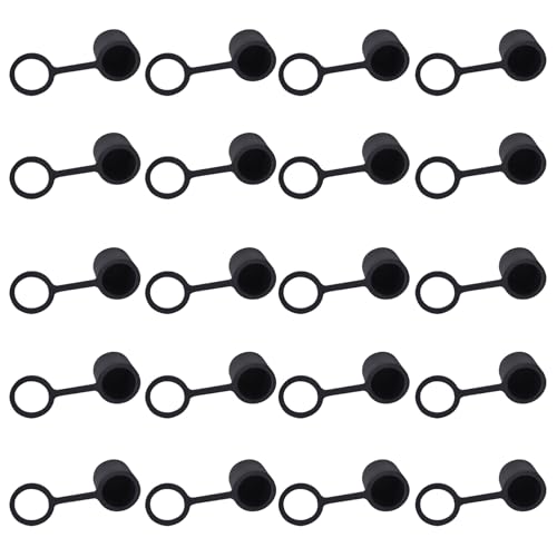 20 Pcs Bnc-b Anti-dust Cap, Protector Cover, Black Silica Gel | Anti-dust Port Plug Cover Cap, Black Silica Gel Protector for Computers Monitor Tv Router, Dust Prevention for Ports - color: Black, size: BNC-B