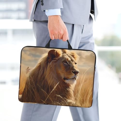 14 inch Laptop Sleeve with Handle Shockproof Laptop Bag Waterproof Computer Cover Bag Prairie Lion Briefcase