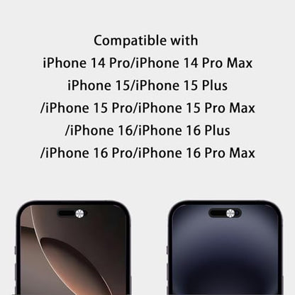 Front Camera Cover Compatible for iPhone 16/16Plus/16Pro/16Pro Max/15/15Plus/15Pro/15Pro Max/14Pro/14Pro Max,Webcam Cover Protect Privacy and Security,Not Affect Face ID, 2 Pack-Silver - color: Silver