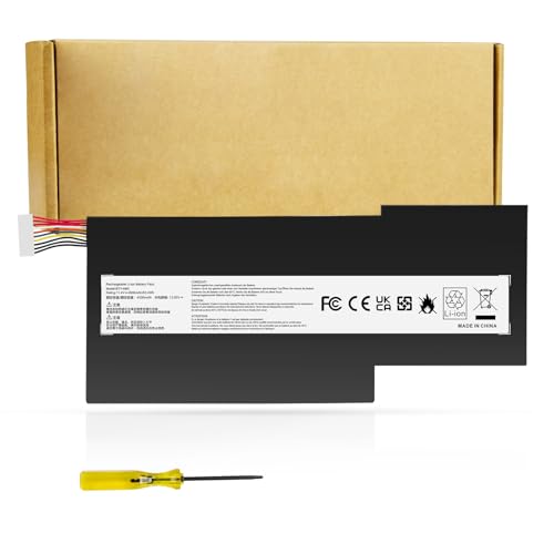 BTY-M6K Battery Compatible with MSI Stealth Pro GF63 GF65 GF75 GS63VR GS73VR 7RG 7RG-005 Thin 8RB 8RC 8RD 8RD-031TH 8RC 8RF 8SC 8RX 9SC 9SCXR Thin 10SDR 9SEXR 9SD GS73 8RF WF65 WF75 WS63 8SK WP65 - size: BTY-M6K 11.34 5.55 0.73