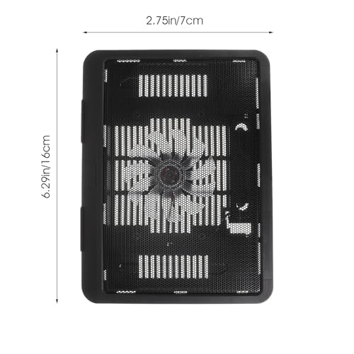 Silent Laptop Cooling Pad with LED Fan Mesh Stand with Anti-Slip Feet Upward Airflow Cooling Mat for Heat Dissipation Compatible Laptop Accessory
