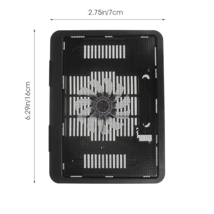 Silent Laptop Cooling Pad with LED Fan Mesh Stand with Anti-Slip Feet Upward Airflow Cooling Mat for Heat Dissipation Compatible Laptop Accessory
