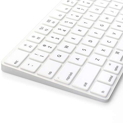 ProElife Ultra Thin Silicone Keyboard Protector Cover Skin for Apple Magic Keyboard & Magic Keyboard 2 (U.S Version, Model: MLA22L/A-A1644, Without Numeric Keypad) (White) - color: White