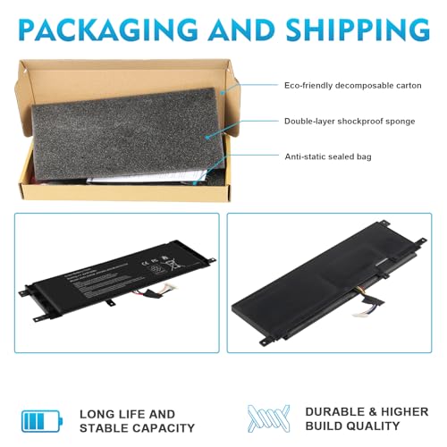 Fancy Buying New B21N1329 Laptop Battery for Asus X403 X403M X403MA X503M X502CA X453 X453M X453MA X553 X553M X553MA - 7.6V 30Wh - size: 8.93*2.75*0.27inch