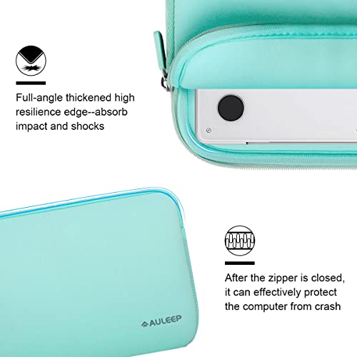 AULEEP 13-14 Inch Laptop Sleeves, Neoprene Notebook Computer Pocket Tablet Carrying Sleeve/Water-Resistant Compatible Laptop Sleeve for Acer/Asus/Dell/Lenovo/HP, Light Green - color: light green, size: 13-14 inch