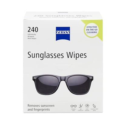 ZEISS Pre Moistened Sunglasses Cleaning Wipes 240 Count - size: 240 Count (Pack of 1)