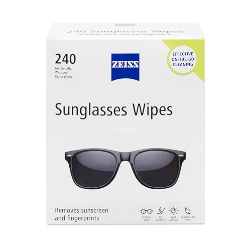 ZEISS Pre Moistened Sunglasses Cleaning Wipes 240 Count - size: 240 Count (Pack of 1)