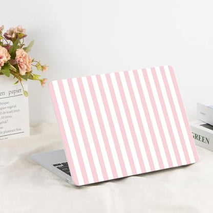 G JGOO Compatible with MacBook Air 13 inch Case 2026 2025-2022 M5 A3449 M4 A3240 M3 A3113 M2 A2681, Plastic Hard Shell for MacBook Air 13.6 inch Case+ Keyboard Cover+Screen Protector, Pink Stripe - color: Pink Stripes