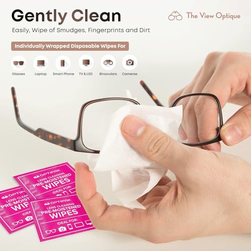Eyeglass Cleaner Kit – (1) 1 oz Lens Cleaner Spray & (1) Microfiber Cloth with Pre-Moistened Lens Cleaning Wipes for Glasses, Screens & Sunglasses (26 Count)