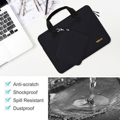 Hseok Laptop Sleeve 14 inch Case with Small Case, Compatible with MacBook Neo 14, MacBook Pro 14 M5/M4/M3/M2/M1, XPS 14 and Most 14 inch Notebooks, Neoprene Computer Handbag,B01K01 - color: B01k01, size: 14"