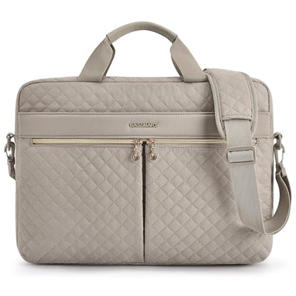 BAGSMART 17.3/15.6 Inch Laptop Bag, Briefcase for Women Computer Messenger Bag Office Travel Business, Warm Gray - color: Warm Gray, size: 17.3 Inch