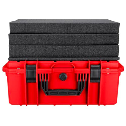 Eylar 21.6" Intact Series Carry-On Hard Camera Case, Lightweight and Durable Stacker Design with Foam (Red) - color: Red