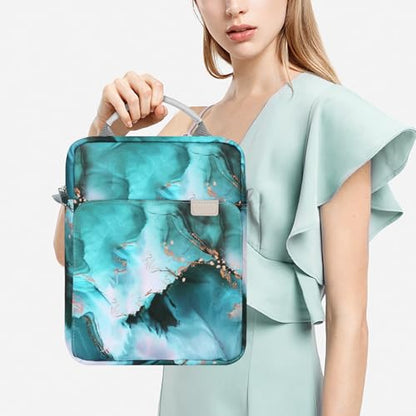 TiMOVO 9-11" Tablet Sleeve Bag Carrying Case with Strap, Cloud Peacock Blue | Fits iPad A16 11", Pad Air 11/5th & 4th 10.9", 10th Gen/10.2", Galaxy Tab A11 Plus, Multi-Pocket, Handle, Padded Protection - color: Ac-Cloud Peacock Blue, size: 9-11