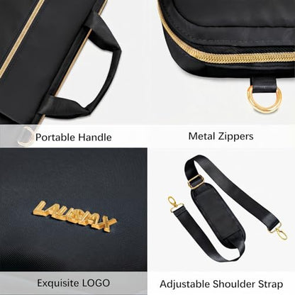 Laptop Bag Case for Women Men Messenger Briefcase Bag, 15.6 16 Inch | Compatible with MacBook Pro M5/HP OmniBook Omen Envy/Dell Pro Inspiron/Lenovo Yoga IdealPad, Carrying Computer Bag, Black - color: Black, size: 15.6 inch