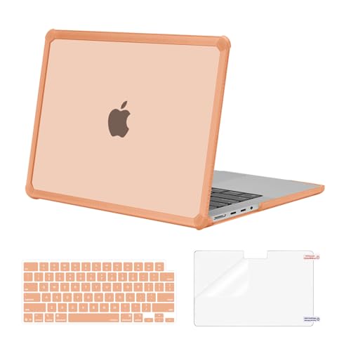 MOSISO Compatible with MacBook Pro 14 inch Case M5 M4 M3 M2 M1 2026-2021 | 3 in 1 Kit Anti-Crack Hard Shell with TPU Bumper, A3427 A3426 A3434 A3112 A3185 A3401 A2918 A2992 A2779 A2442, Cosmic Orange - color: Cosmic Orange