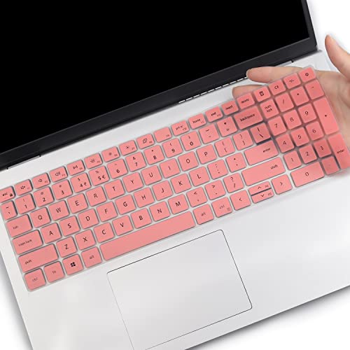 Keyboard Cover for 2022 2021 Dell Inspiron 15 3510 3511 3515 3525 5510 5515 5518 7510, Inspiron 16 7610, Dell Vostro 15 5510, Latitude 3520, Dell Inspiron 15 16 3000 5000 7000 US Keyboard Cover-Pink - color: Pink