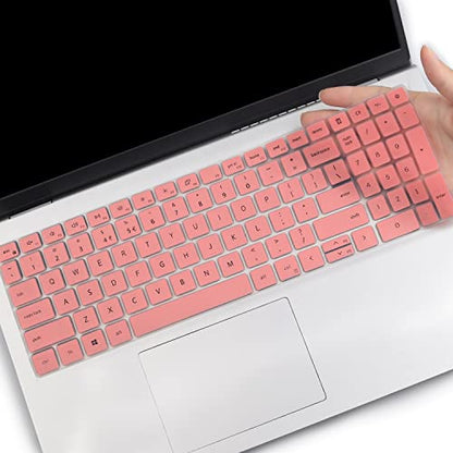 Keyboard Cover for 2022 2021 Dell Inspiron 15 3510 3511 3515 3525 5510 5515 5518 7510, Inspiron 16 7610, Dell Vostro 15 5510, Latitude 3520, Dell Inspiron 15 16 3000 5000 7000 US Keyboard Cover-Pink - color: Pink