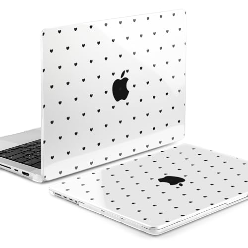 MEEgoodo Case for MacBook Pro 16 inch 2026 2024 2023 2021,Laptop Shell Compatible with M5 M4 M3 M2 M1 Pro/Max Chip, Fit Model A3429/A3428/A3403/A3186/A2991/A2780/A2485, Black Hearts - color: Black Hearts
