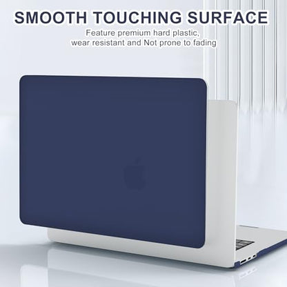 B BELK for MacBook Air 13.6 inch Case 2026 2025 2024 2023 2022 M5 M4 M3 M2 | Model A3449 A3240 A3113 A2681, Plastic Hard Shell for MacBook Air 13 inch Case & Keyboard Cover & Screen Protector, Navy Blue - color: Navy Blue