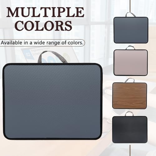 Portable Laptop Desk Fits Up to 16“ Laptops, Built-in Cushion,Lap Stand for Bed & Couch & Carpet, Great for Home & Office,Lap Desk with Cushion (Dark Grey, Medium) - color: Dark Grey